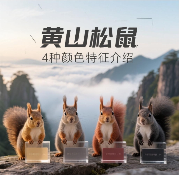 黄山松鼠4种颜色特征介绍-易客萌宠官网